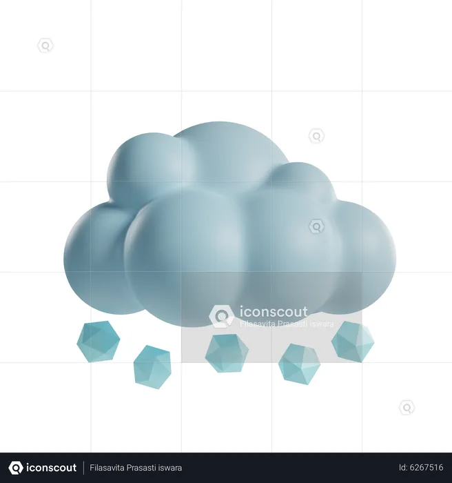 Hail Weather  3D Icon
