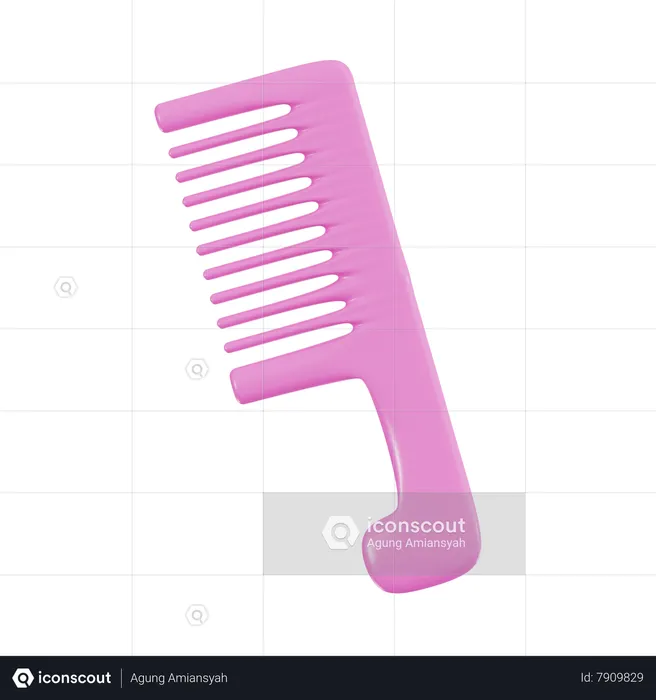 Hair Comb  3D Icon