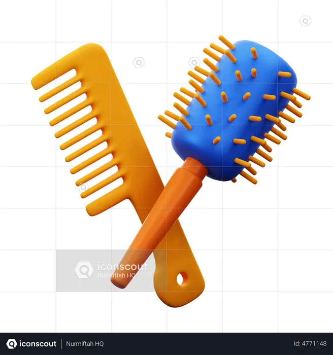Hair Comb  3D Illustration
