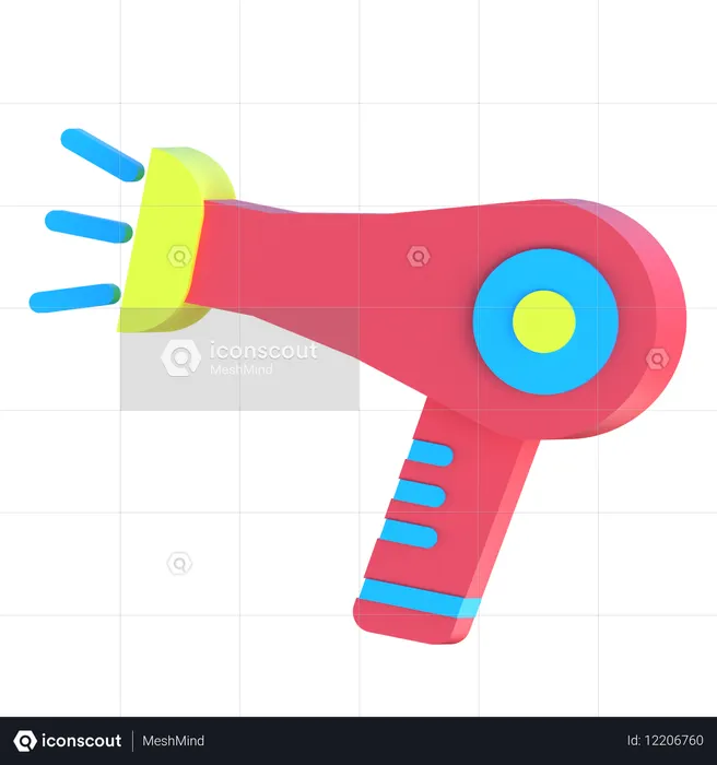 ヘアドライヤー  3D Icon