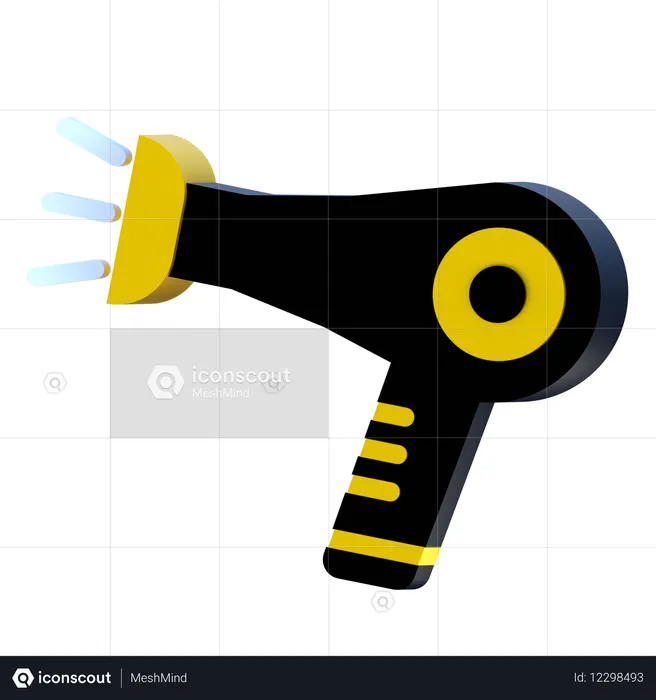 ヘアドライヤー  3D Icon