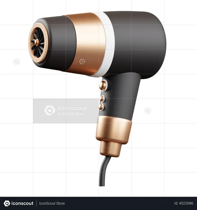 Hair Dryer  3D Icon