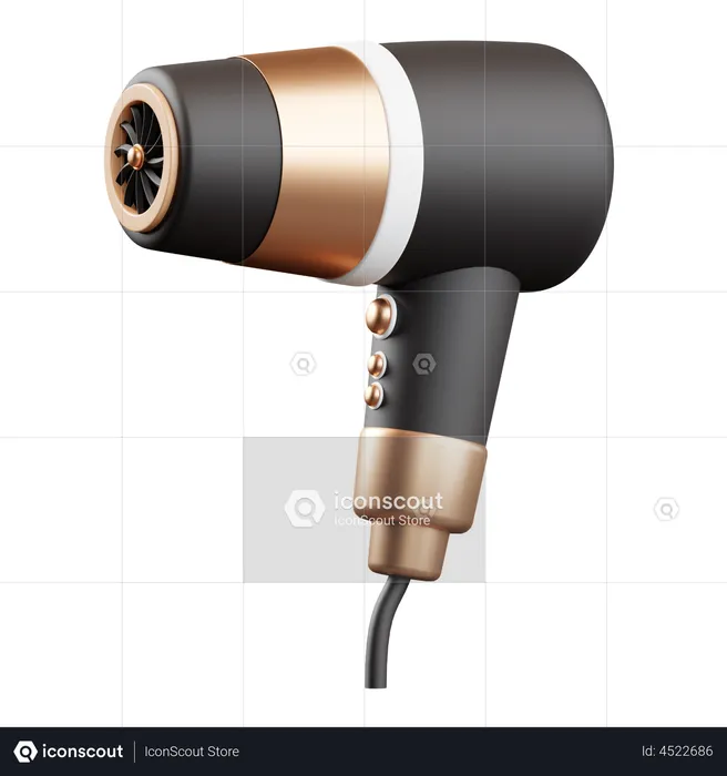 Hair Dryer  3D Icon