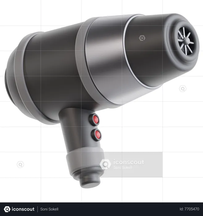 Hair Dryer  3D Icon