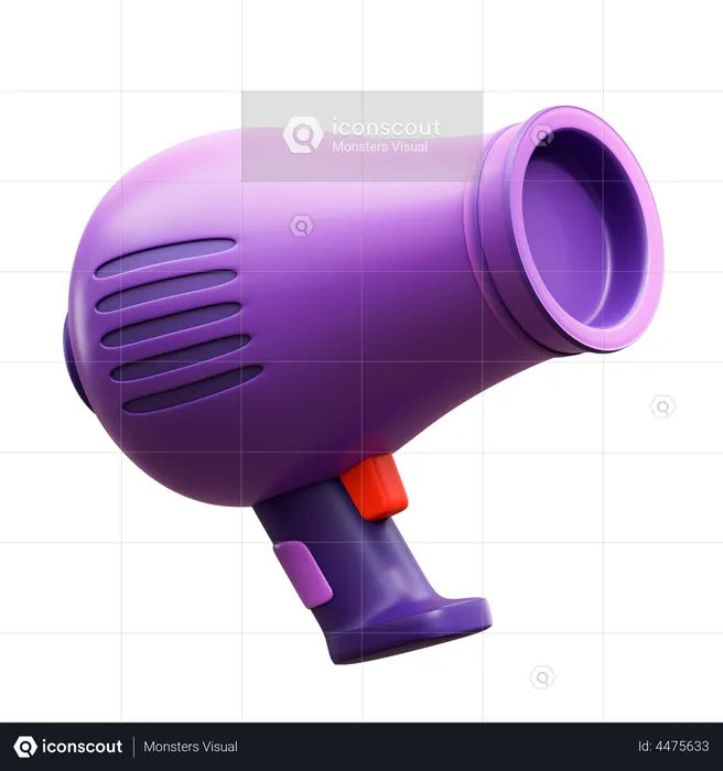 Hair Dryer  3D Illustration