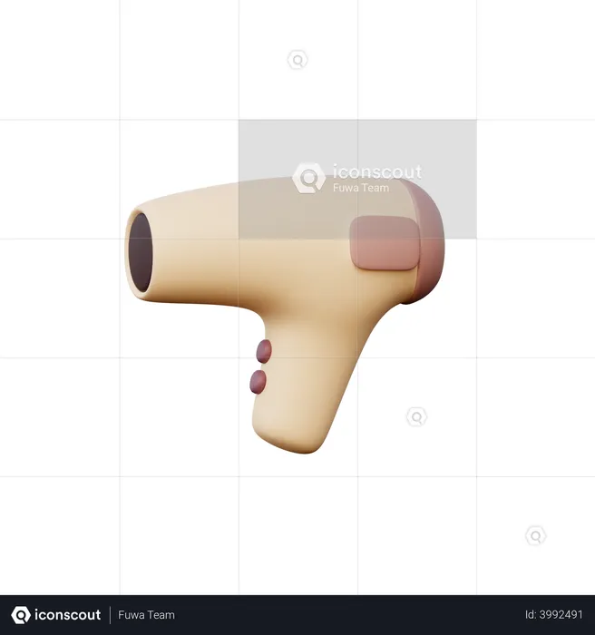 Hair Dryer  3D Illustration