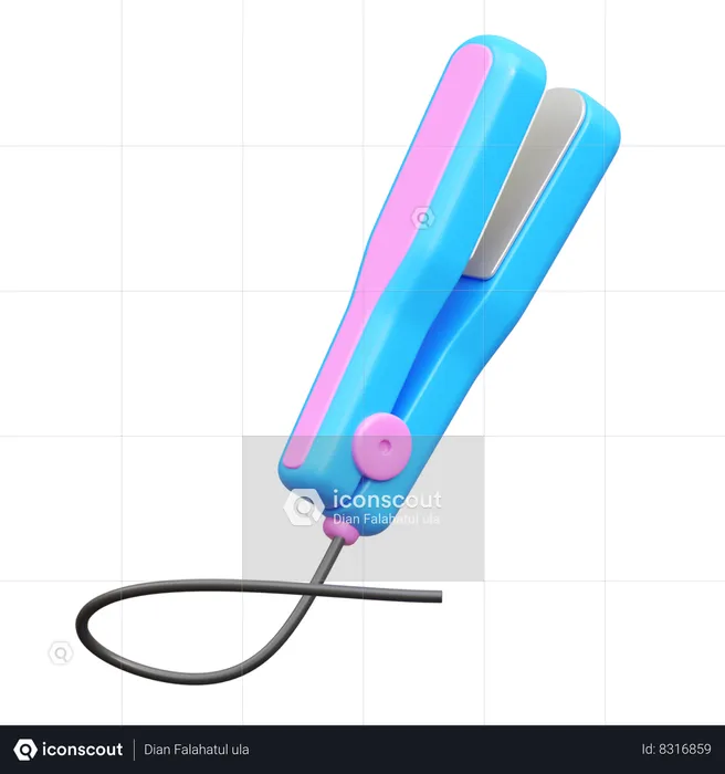 Hair Straightener  3D Icon