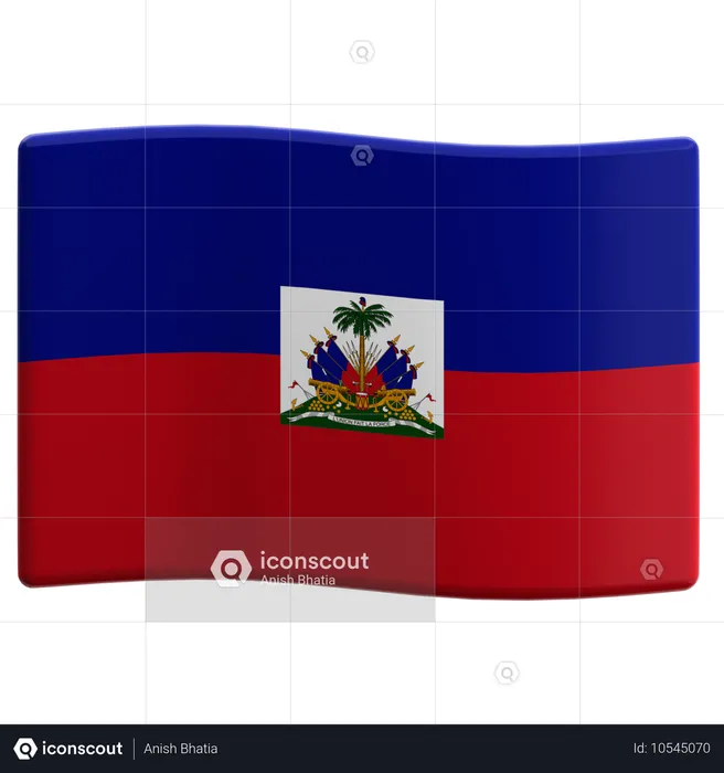 Haïti Flag 3D Icon