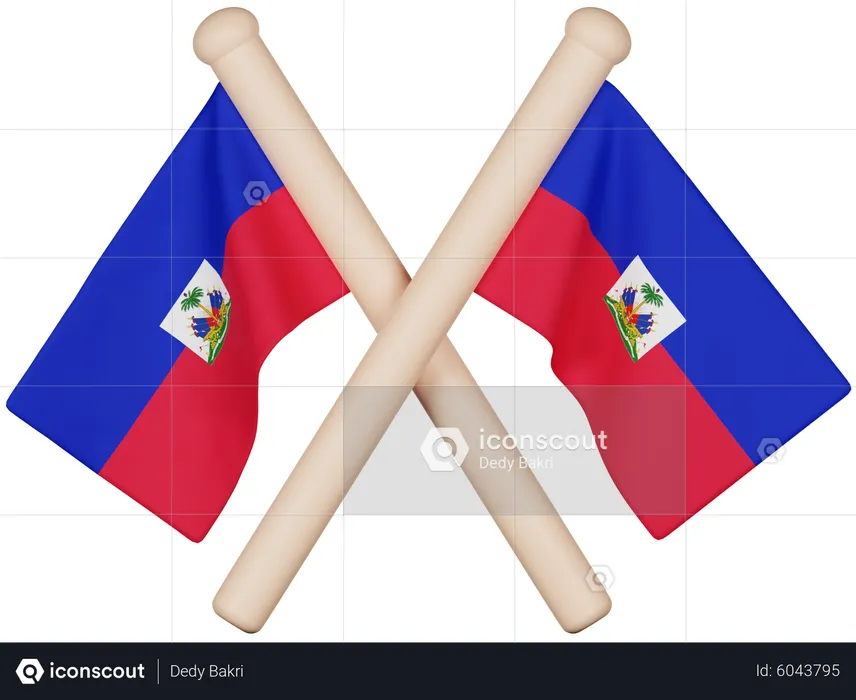 Haiti Flag Flag 3D Icon