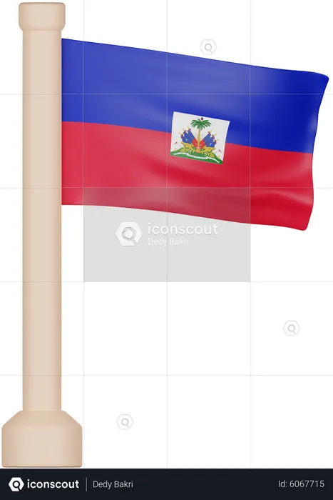Haiti Flag Flag 3D Icon