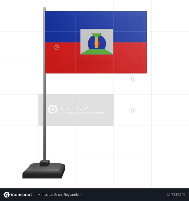 Haiti Flag  3D Icon