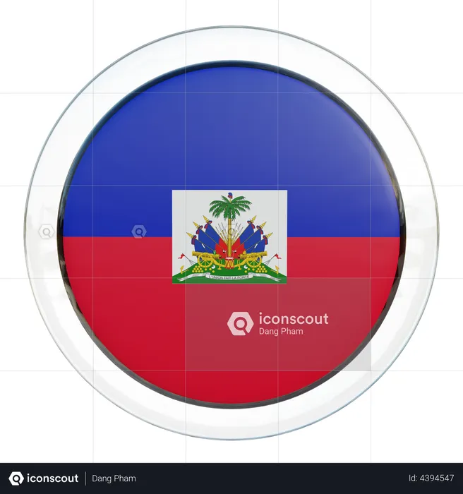 Haiti Flag Glass Flag 3D Flag