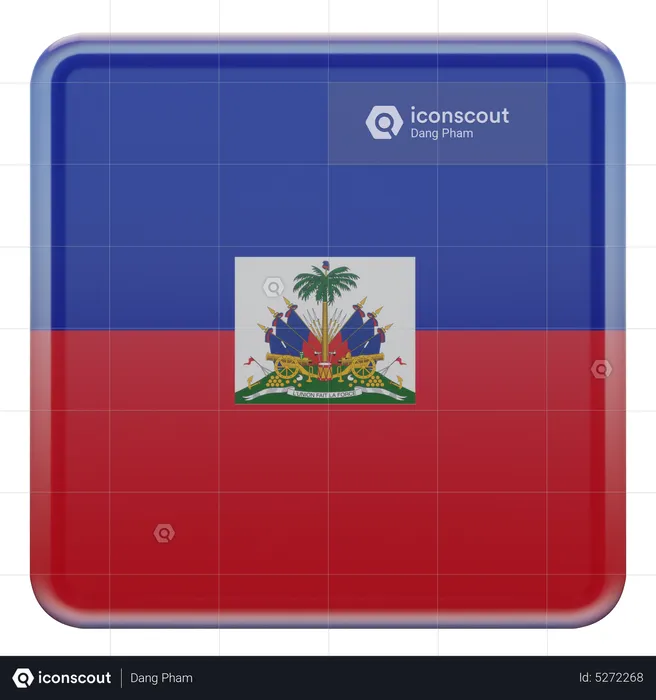 Haiti Square Flag Flag 3D Icon