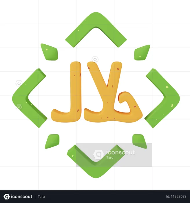 Halal-Gerichte  3D Icon