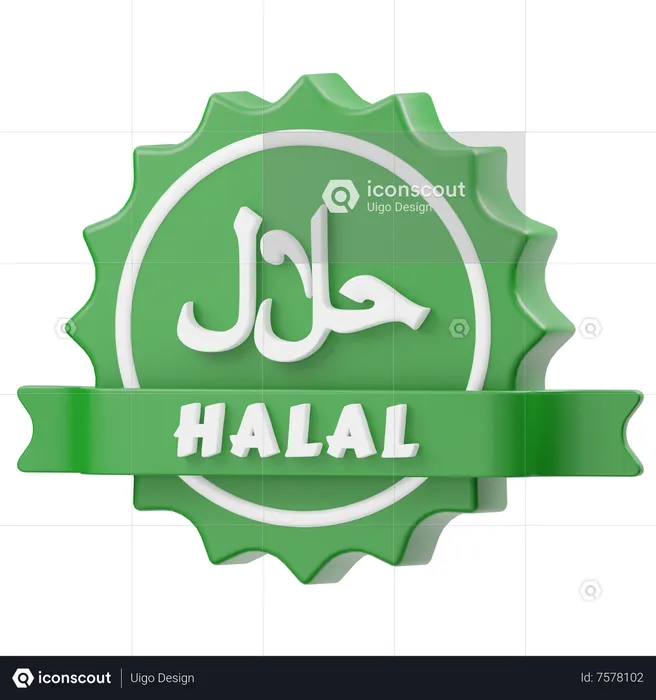 Halal Badge  3D Icon