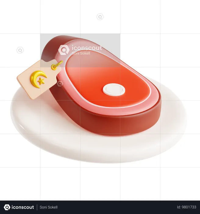 Halal Meat  3D Icon
