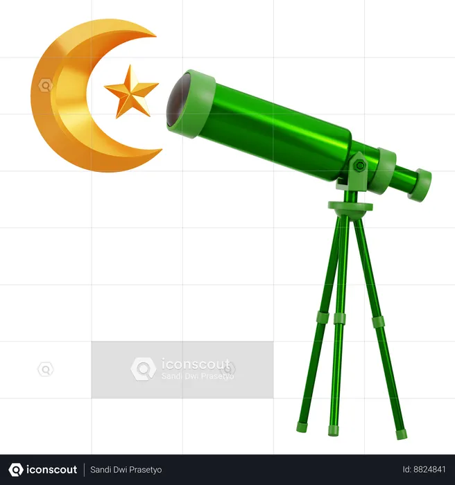 Halal On Telescope  3D Icon