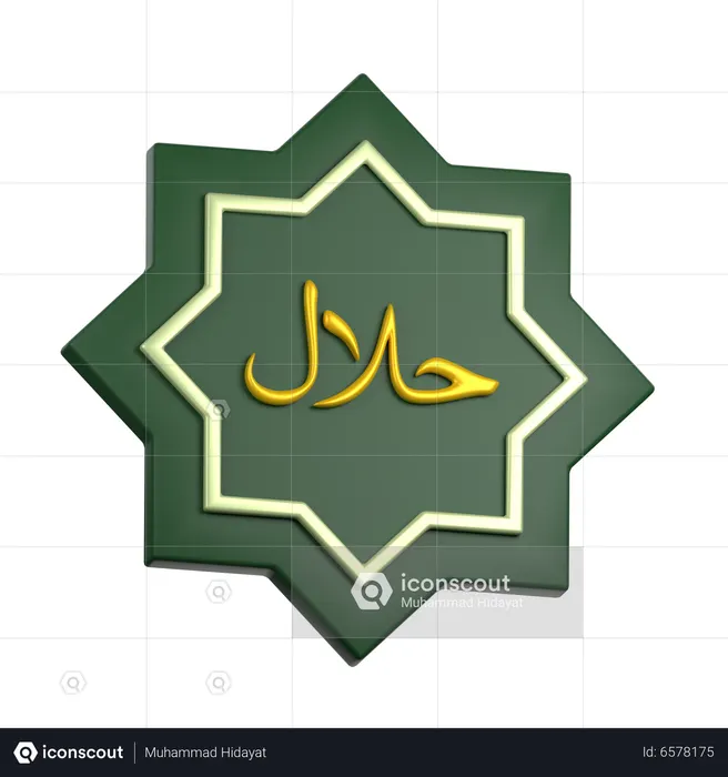 Halal Sign  3D Icon