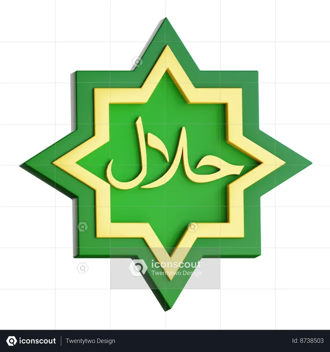 Halal Sign  3D Icon