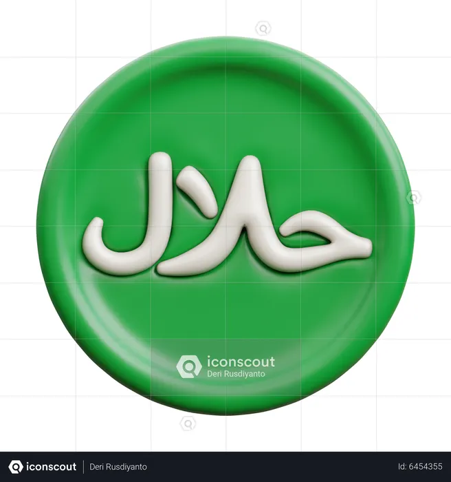 Halal Stamp  3D Icon