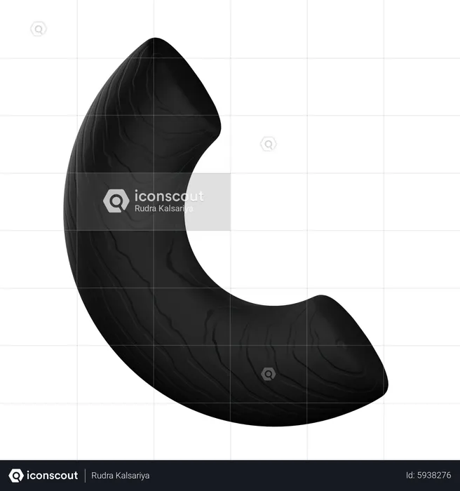 Halber Donut abstrakte Form  3D Icon