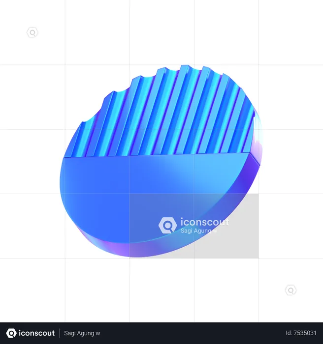 Halbkugel abstrakte Form  3D Icon