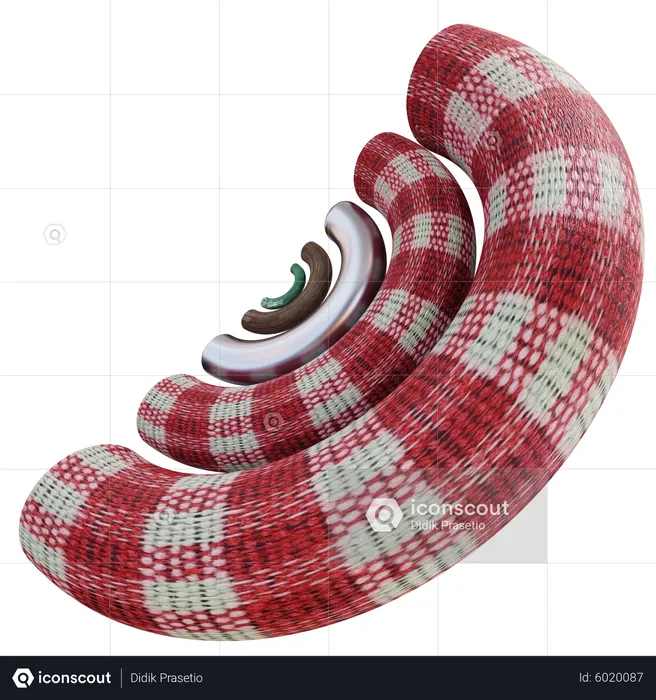 Halbe Spirale  3D Icon