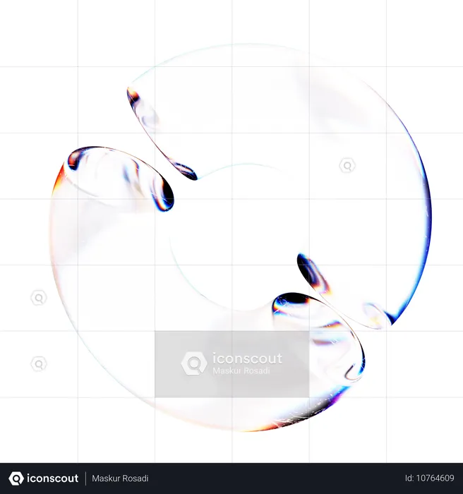 Halber Torus abstrakt  3D Icon