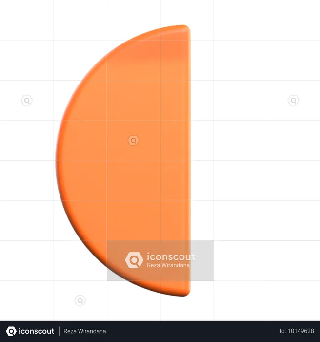 半円形の幾何学的形状  3D Icon