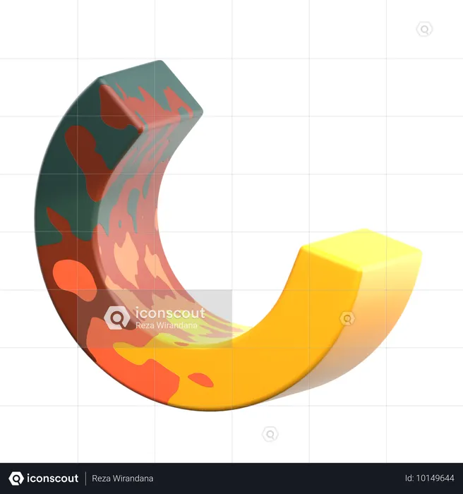 半円形の幾何学的形状  3D Icon