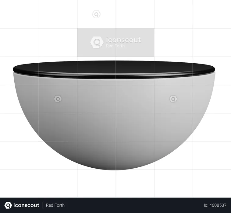 Half circle podium  3D Illustration