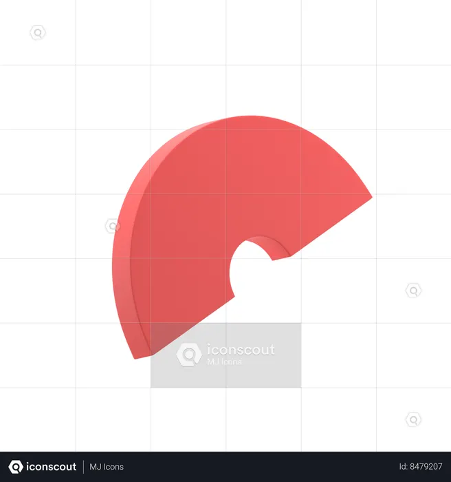 Half Disk  3D Icon