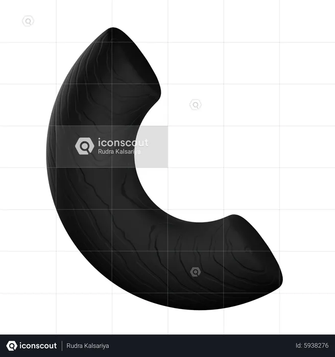 Half Donut Abstract Shape  3D Icon