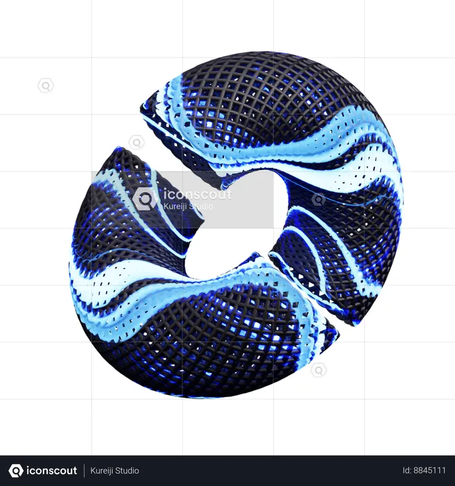 Half round pipe  3D Icon