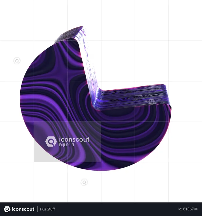 Half Round Shape  3D Icon