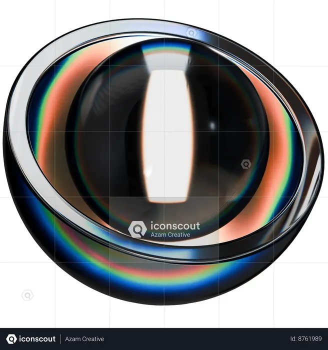 Half Sphere Abstract Shape  3D Icon