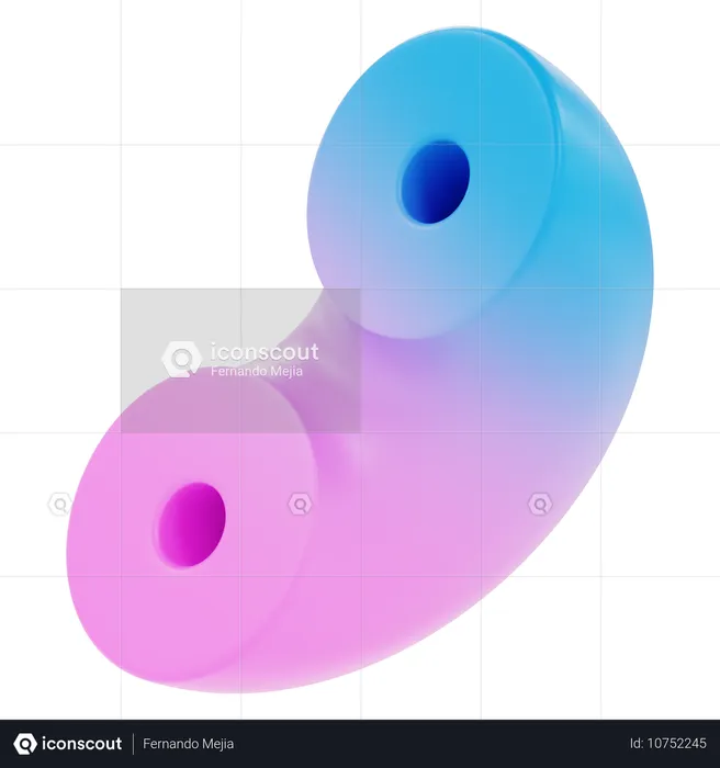 Half Torus  3D Icon