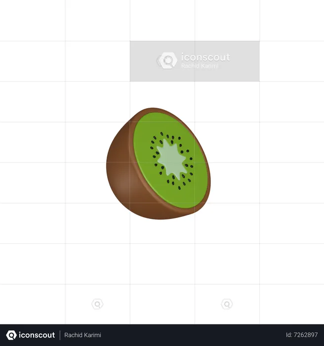 Halfkiwi  3D Icon