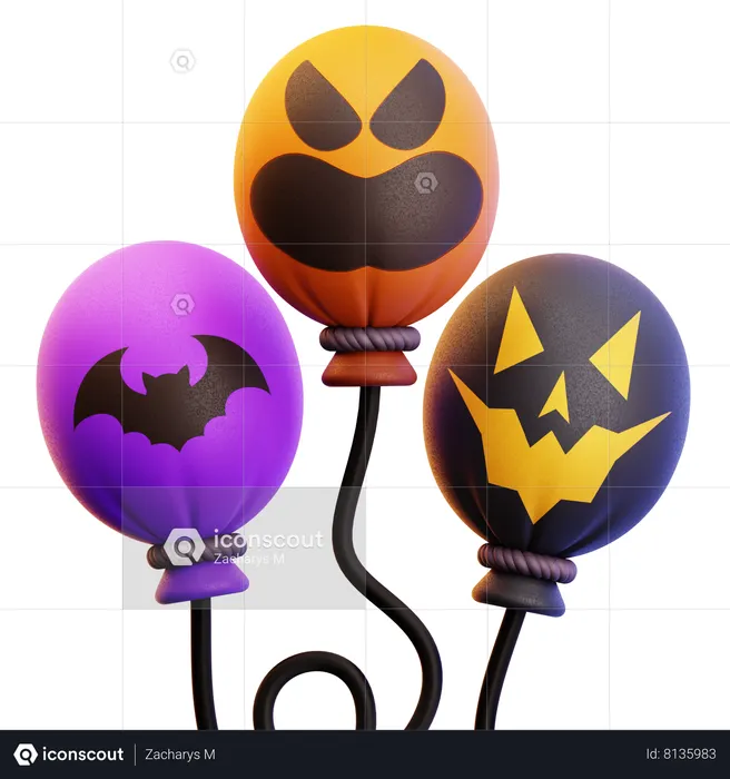 HALLOWEEN BALLOONS  3D Icon