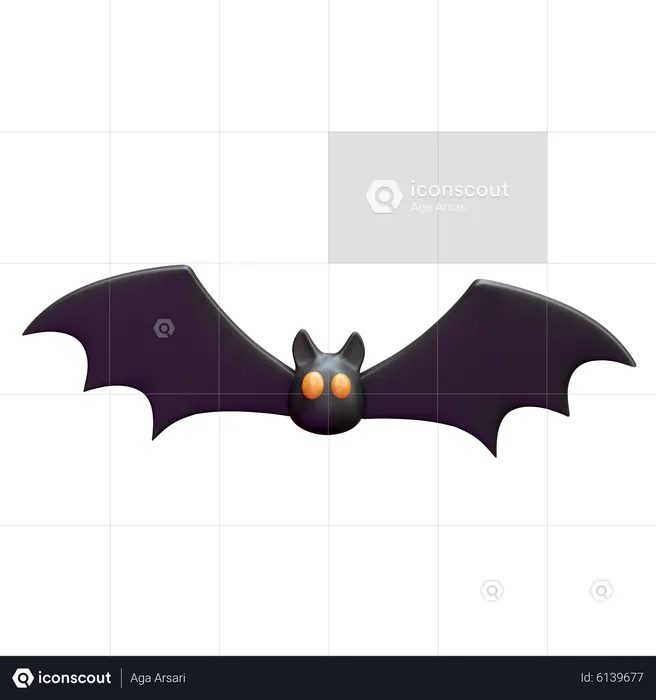 Halloween Bat  3D Icon