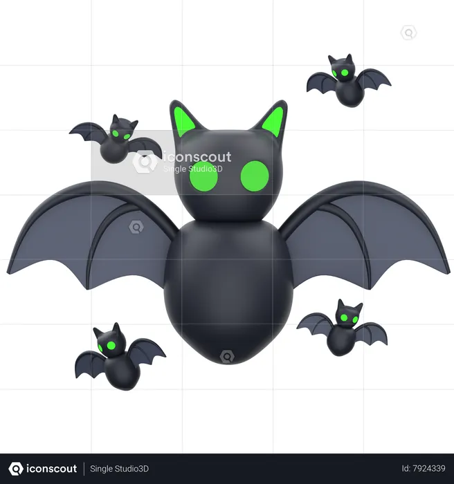 Halloween Bat  3D Icon