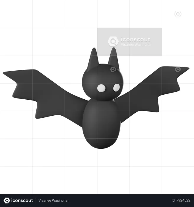 Halloween Bat  3D Icon