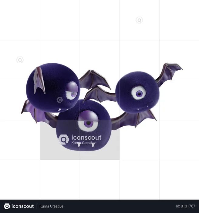 Halloween Bat  3D Icon