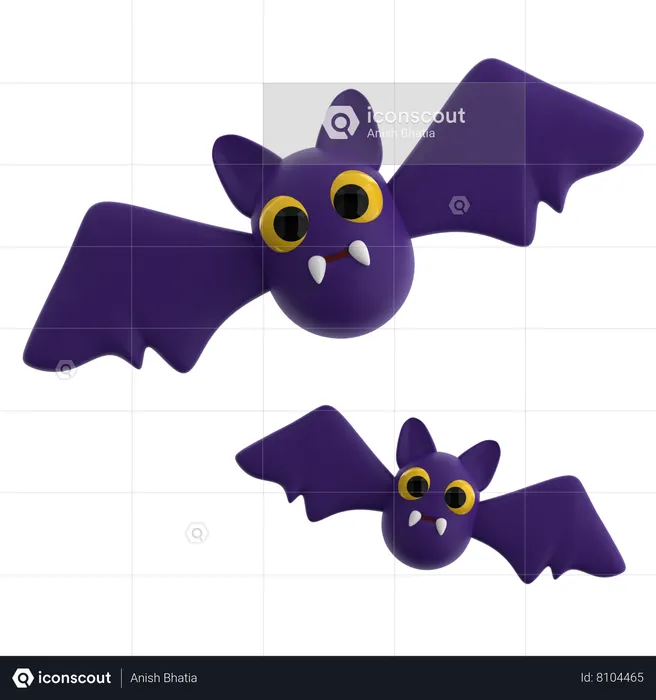 Halloween Bat  3D Icon