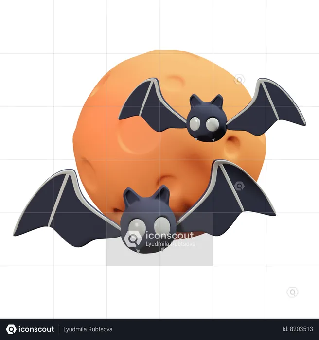 Halloween Bat  3D Icon