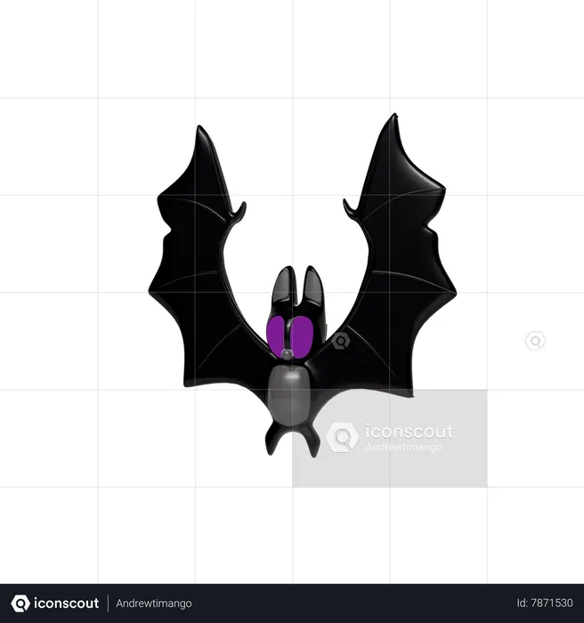 Halloween Bat  3D Icon