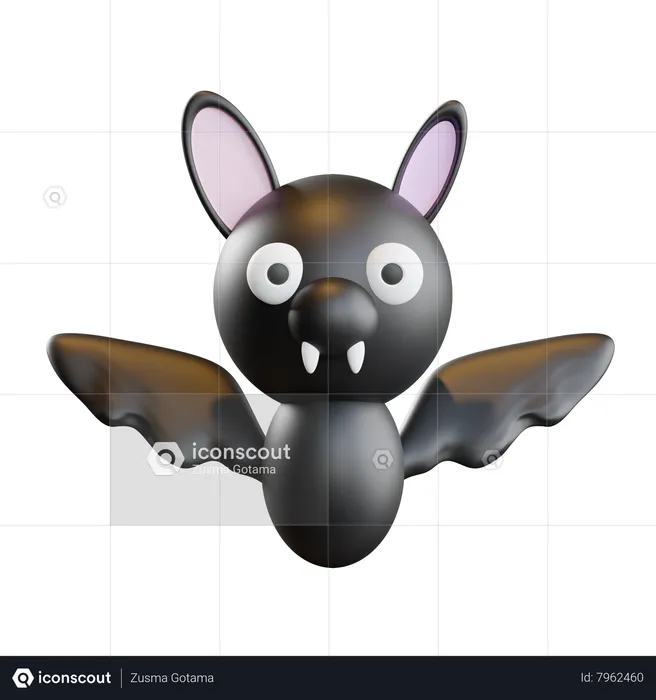 Halloween Bat  3D Icon