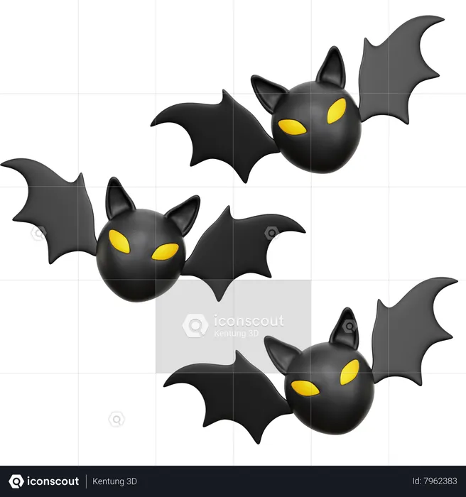 Halloween Bat  3D Icon