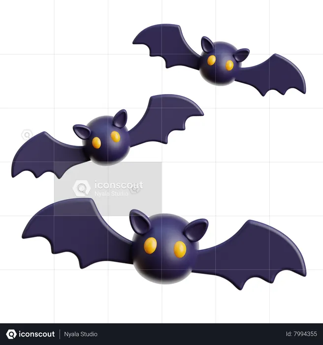 Ícones de halloween bat em SVG, PNG, AI para baixar.