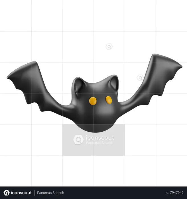 HALLOWEEN BAT  3D Icon